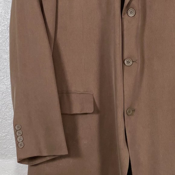 Alfani 100% Silk Corduroy Blazer in Light Brown Men's Size 46R - Picture 4 of 11